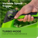 48V (24V x2) Cordless Leaf Blower – 585 CFM 140 MPH Brushless w - Image 3