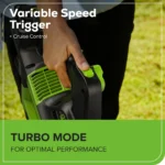 60V 660 CFM Cordless Battery Brushless Leaf Blower w/ 2.5Ah Battery & Charger - Image 7