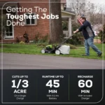 80V 21" Cordless Battery 3-in-1 Self-Propelled Lawn Mower w/ 4.0Ah Battery & Charger - Image 7