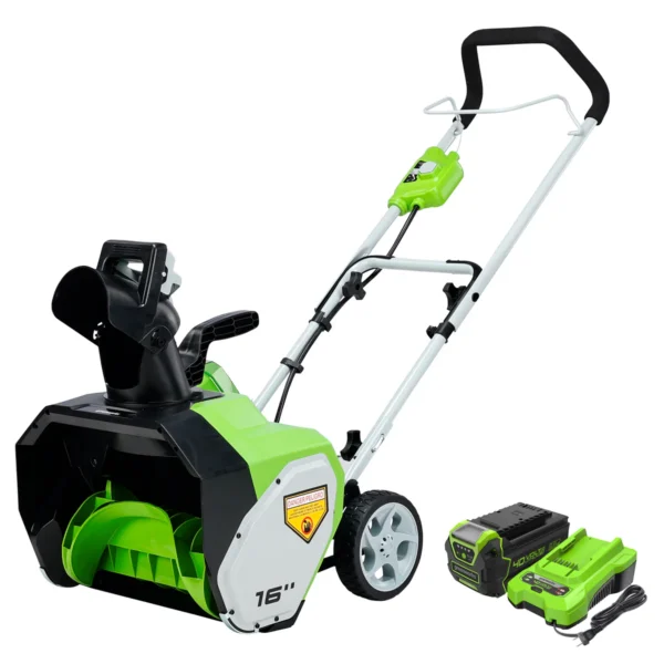 40V 16" Cordless Battery Single-Stage Snow Blower