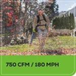 80V 750CFM Cordless Battery Backpack Blower (4Ah Battery & Charger Included) - Image 4
