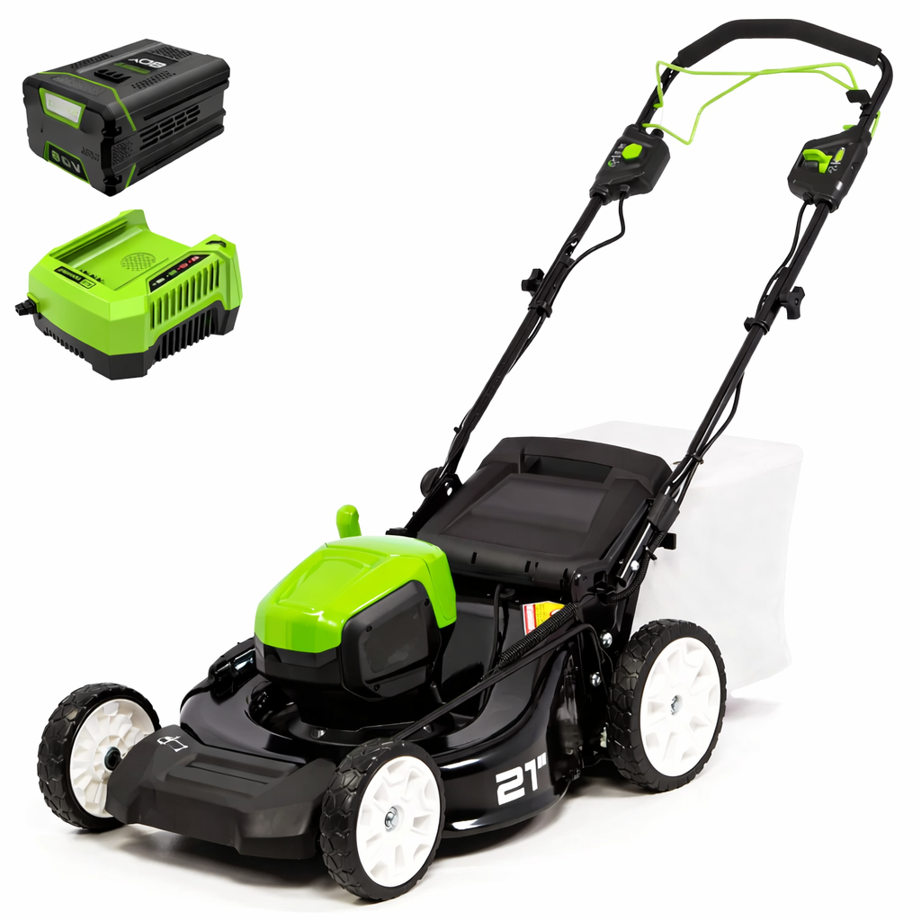 ChatGPT Image 23 mars 2026, 16_19_28 80V 21" Cordless Battery 3-in-1 Self-Propelled Lawn Mower w/ 4.0Ah Battery & Charger - Image 1