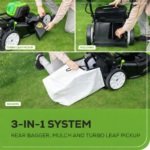 80V 21" Cordless Battery 3-in-1 Self-Propelled Lawn Mower w/ 4.0Ah Battery & Charger - Image 2
