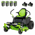 60V 42" Electric CrossoverZ Zero Turn Mower w/ (4) 8.0Ah Batteries & (2) Dual-Port Turbo Chargers