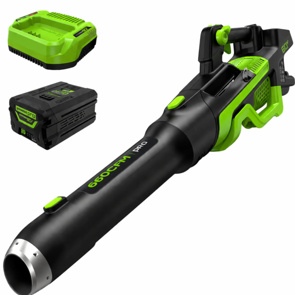 60V 660 CFM Cordless Battery Brushless Leaf Blower w/ 2.5Ah Battery & Charger