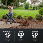 60V 450 CFM Cordless Battery Leaf Blower w/ 2.0Ah Battery & Charger - Image 3