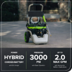 Corded/60V 3000-PSI 2.0 GPM Electric Pressure Washer - Image 2