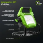 PowerBeam 60V AC/DC 2500 Lumen LED Work Light – 360° Adjustable Portable Lighting (Tool Only) - Image 2