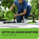 AirForce 40V Cordless Fan with AC/DC Power & 360° Rotation – Portable High Airflow Fan (Tool Only) - Image 4