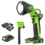 DualBeam 24V Cordless 2-in-1 Work Light with Battery & Charger – Adjustable LED Spotlight & Floodlight