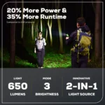 DualBeam 24V Cordless 2-in-1 Work Light with Battery & Charger – Adjustable LED Spotlight & Floodlight - Image 3