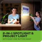 DualBeam 24V Cordless 2-in-1 Work Light with Battery & Charger – Adjustable LED Spotlight & Floodlight - Image 4