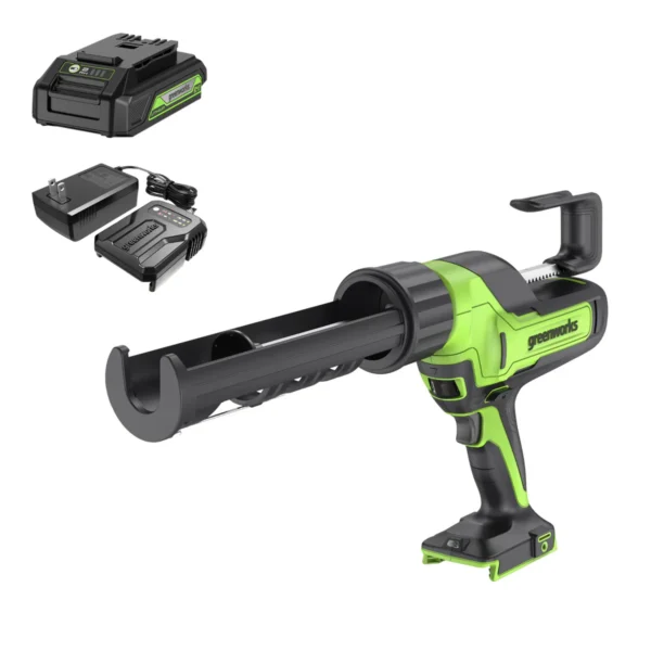 PrecisionFlow 24V Cordless Caulking Tool with 2Ah Battery & Charger – Variable Speed Sealant Applicator