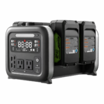 24V 500W Portable Power Station, (4)4.0 Ah Battery and Charger