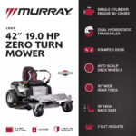 Cruz 42 In. 19.0 HP 540Cc EX1900 Series Briggs and Stratton Engine Dual Hydrostatic Drive Gas Zero Turn Mower - Image 2