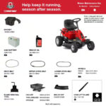 30 In. 10.5 HP Briggs and Stratton Engine 6-Speed Manual Drive Gas Rear Engine Riding Mower with Mulch Kit Included - Image 3