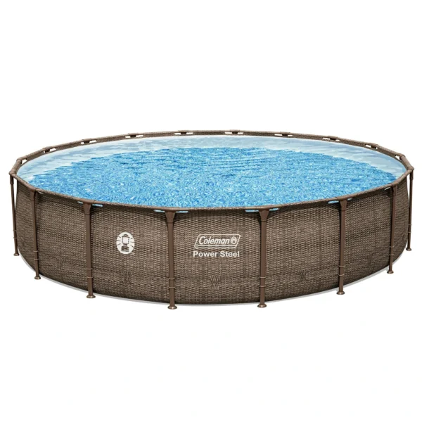 Coleman Power Steel 18 ft. x 48 in. Round Metal Frame Above Ground Pool Set