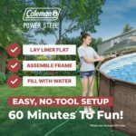 Coleman Power Steel 18 ft. x 48 in. Round Metal Frame Above Ground Pool Set - Image 3