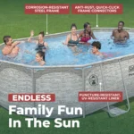 Coleman Power Steel 16′ x 10′ x 42″ Oval Above Ground Pool Set - Image 9