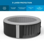 Avenli Oasis 2-3 Person Inflatable Hot Tub Spa + Cover, Rapid Heating up to 104°F, 105 Water Jets, 181 gal Capacity - Image 7