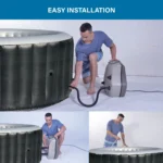 Avenli Oasis 2-3 Person Inflatable Hot Tub Spa + Cover, Rapid Heating up to 104°F, 105 Water Jets, 181 gal Capacity - Image 8