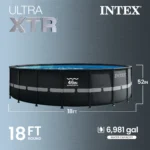 INTEX Ultra XTR 18ft x 52in Round Above Ground Pool Set, Sand Filter Pump - Image 3
