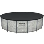 Bestway: Steel Pro MAX – 16′ x 48″, Grey -Round Above Ground Swimming Pool Set, ClickConnect Frame, Tritech, Filter Pump-Ladder-Cover, 5145 Gal Water - Image 6