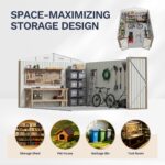 10x12 Metal Shed with White Vents, Brown - Image 6