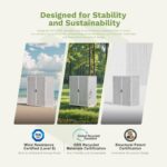 5x3 Plastic Outdoor Storage Shed with Lockable Door, Gray - Image 7