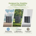 5x3 Plastic Outdoor Storage Shed with Lockable Door, Dark Gray - Image 7