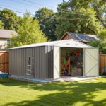 10x12 Metal Shed with Vents, Gray - Image 2