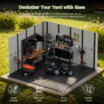 10x10 FT Plastic Storage Shed with Skylight & Windows & Lock - Image 6
