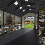 10x16ft Kick-it Plastic Storage Shed with Skylight & Windows - Image 8
