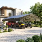 Belutku 20x30 ft Outdoor Metal Carport, Black - Image 11