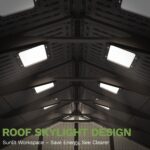 10x16ft Kick-it Plastic Storage Shed with Skylight & Windows - Image 4