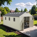 10x16ft Kick-it Plastic Storage Shed with Skylight & Windows - Image 9