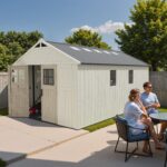 10x16ft Kick-it Plastic Storage Shed with Skylight & Windows - Image 2
