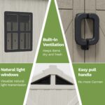 10x16ft Kick-it Plastic Storage Shed with Skylight & Windows - Image 5