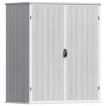 5x3 Plastic Outdoor Storage Shed with Lockable Door, Gray