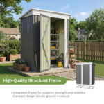 5x3 Metal Shed with Floor Frame, Gray - Image 5