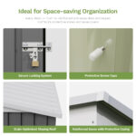 5x3 Metal Shed with Floor Frame, Gray - Image 4