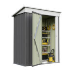 5x3 Metal Shed with Floor Frame, Gray - Image 8