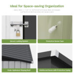 5x3 Metal Shed with Floor Frame, White - Image 4