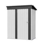 5x3 Metal Shed with Floor Frame, White