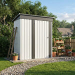 5x3 Metal Shed with Floor Frame, White - Image 7