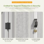 5x3 Plastic Outdoor Storage Shed with Lockable Door, Gray - Image 5