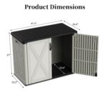 25 Cu.ft Outdoor Storage Cabinet, Beige - Image 3