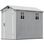 Fit-it 4x8 Plastic Storage with Floor, Gray
