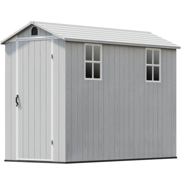 Fit-it 4x8 Plastic Storage with Floor, Gray