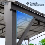 10x20ft Metal Carport Canopy with Galvanized Gable Roof - Image 8